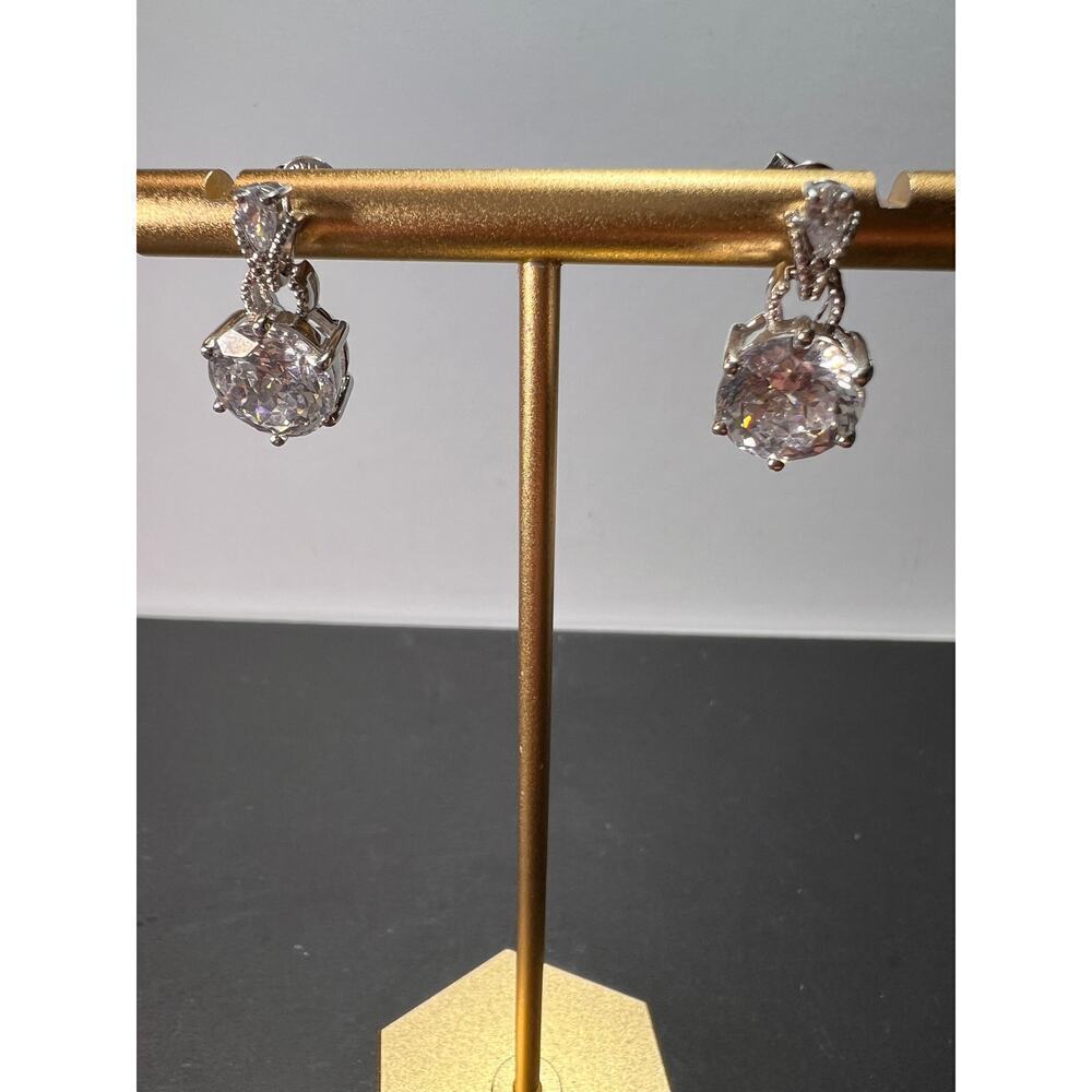 NEW Charles Winston CZ Sterling Silver Earrings 10.16ctw - Picture 11 of 11